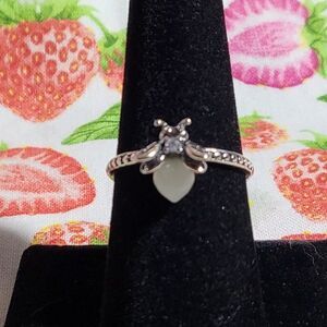 Glow in the Dark "You Light Up My Life" Firefly Sterling Silver Ring